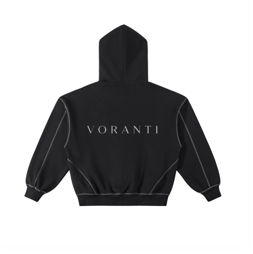Contrast Stitch Zip Hoodie alternate